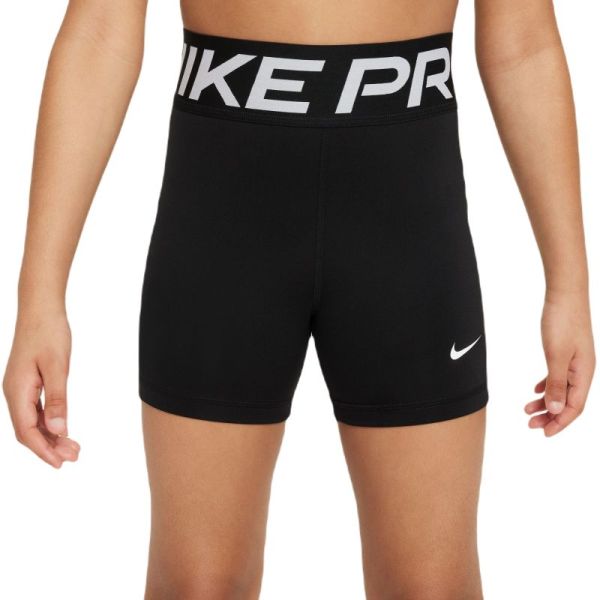 Spodenki dziewczęce Nike Kids Pro Dri-Fit Shorts - black/white