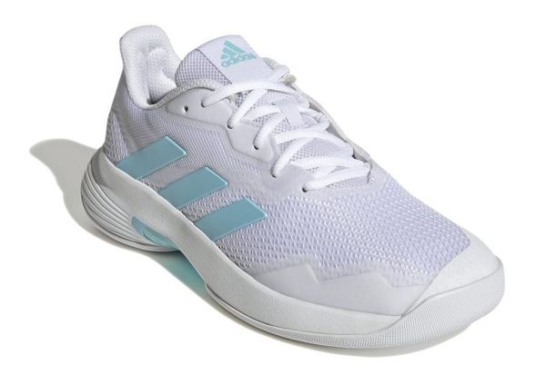 Damen-Tennisschuhe Adidas CourtJam Control W Carpet - cloud white/bliss blue/cloud white