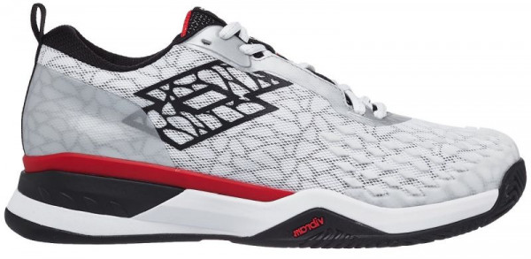 Męskie buty tenisowe Lotto Raptor Hyperpulse 100 Clay M - all white/all black/flame red