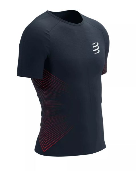 Teniso marškinėliai vyrams Compressport Performance SS Tshirt - salute/high risk red