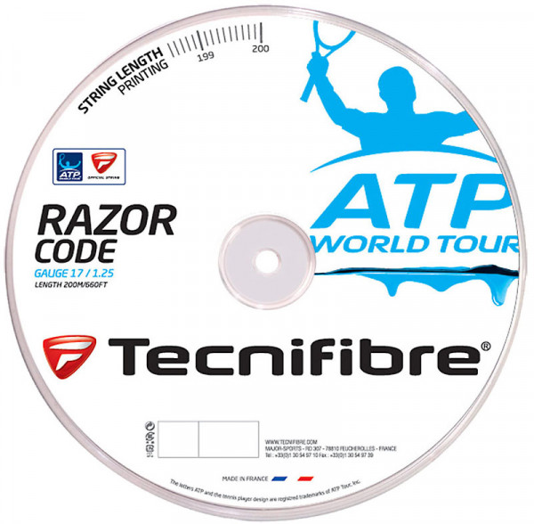Tennis-Saiten Tecnifibre Razor Code (200 m) - carbon