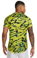 Muška majica Nike Court Dri-Fit Advantage Printed Top - bright cactus/white Muška majica Nike Court Dri-Fit Advantage Printed Top - bright cactus/white