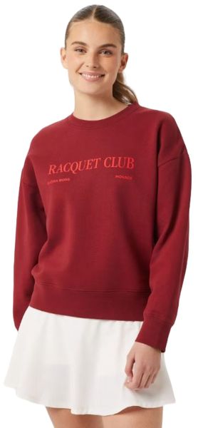 Sweat de tennis pour femmes Björn Borg Boyfriend Crew - Rouge