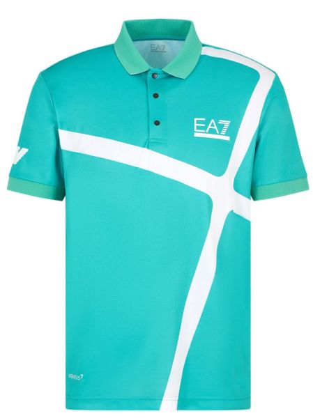 Polo de tenis para hombre EA7 Man Jersey Polo Shirt - spectra green