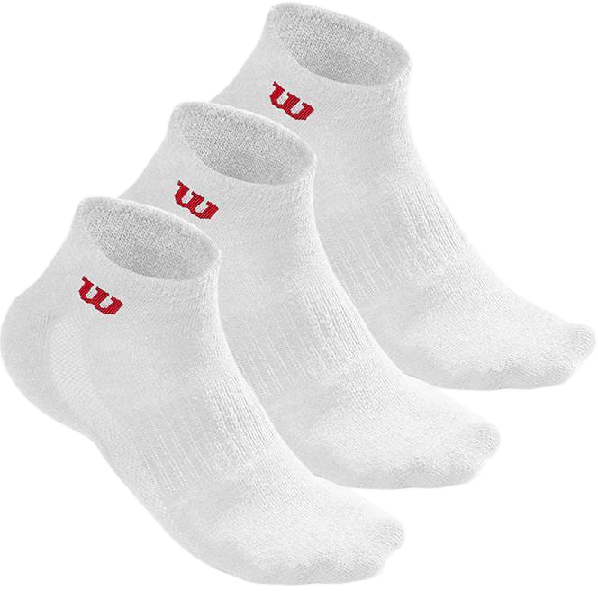 Tennissocken Wilson Men's Quarter Sock 3 Weiß Tennis Zone