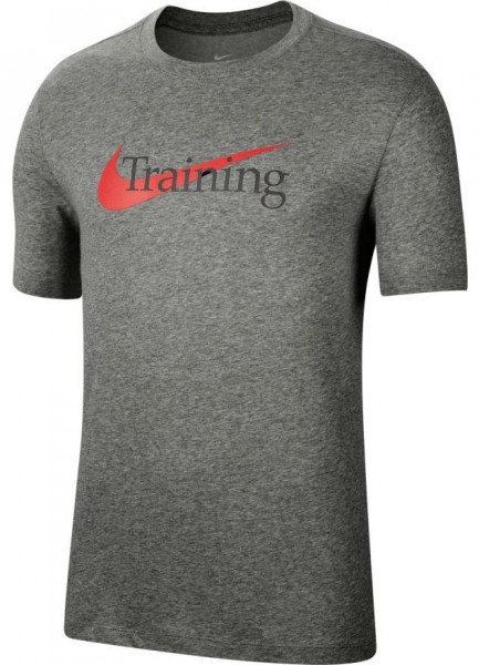 Herren Tennis-T-Shirt Nike Dri-Fit Tee M - dk grey heather