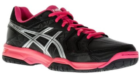 Women's squash shoes Asics Gel-Squad - black/silver/rouge red