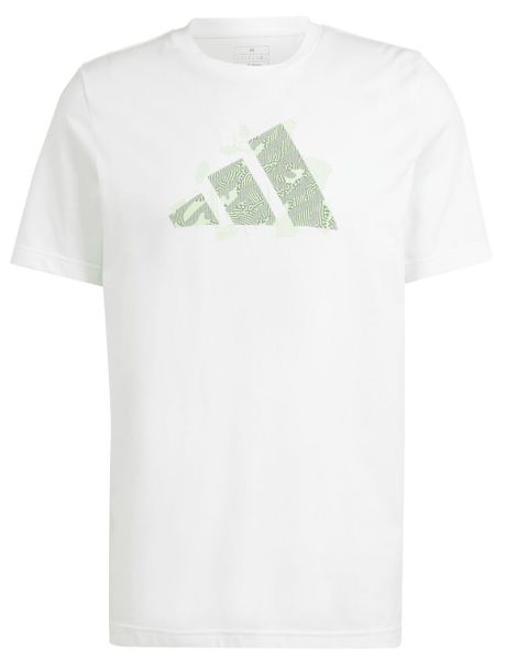 Herren Tennis-T-Shirt Adidas Tennis Logo Slam Graphic T-Shirt - white
