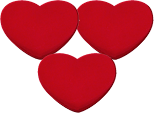 Playfully Ever After 3 Inch 28pc Felt Hearts (Red)