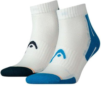 Socks Head Performance Quarter 2P - white/blue
