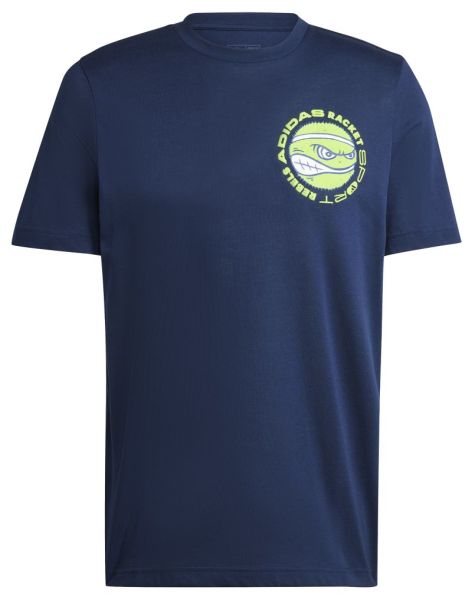 T-shirt da uomo Adidas Racket Sport Rebels Graphic - Blu