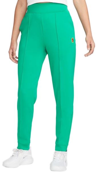 Damskie spodnie tenisowe Nike Court Dri-Fit Heritage Knit Pant - neptune green