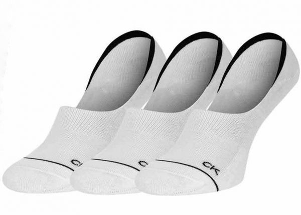 Ponožky Calvin Klein Footie High Cut 3P - white