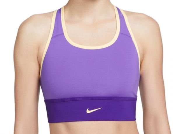 Γυναικεία Μπουστάκι Nike Dri-Fit Swoosh Long Line Bra W - psychic purple/electro purple/melon tint