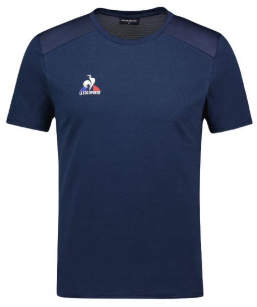 Herren Tennis-T-Shirt Le Coq Sportif Tennis T-Shirt Short Sleeve N°4 - Blau