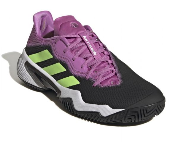Vīriešiem tenisa apavi Adidas Adizero Barricade M - carbon/signal green/pulse lilac