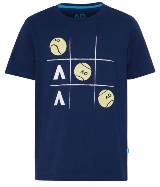 T-shirt pour garçons Australian Open Boys T-Shirt Tennis Ball Logo - navy