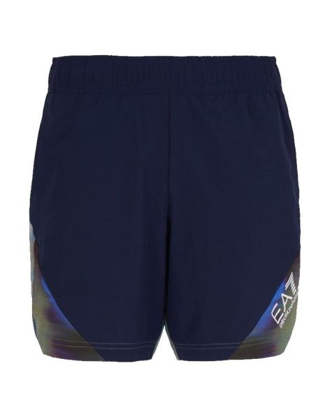 Pantaloncini da tennis da uomo EA7 Man Woven Shorts - navy blue