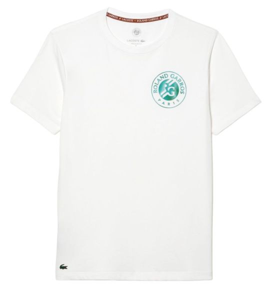 Men's T-shirt Lacoste Sport Roland Garros Edition Logo T-Shirt - white