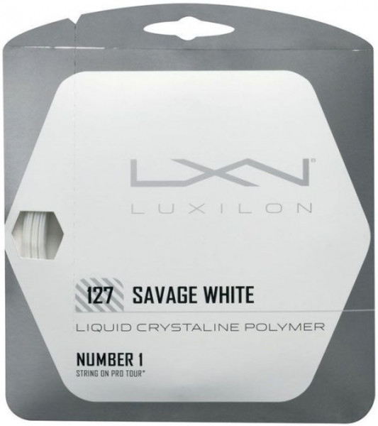 Tenisa stīgas Luxilon Savage White 127 (12,2 m)