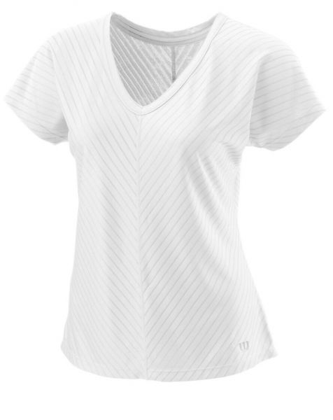 Damski T-shirt Wilson Training V-Neck II - white