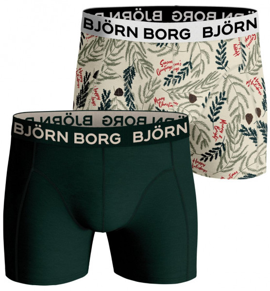 Pánské boxerky Björn Borg Core Boxer 2P - green/print