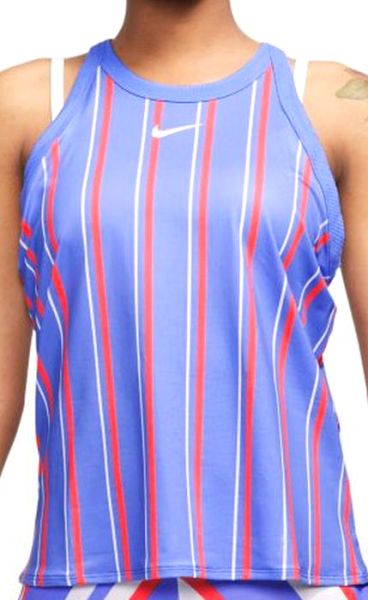 Ženska majica bez rukava Nike Court W Printed Dry Tank - royal pulse/white