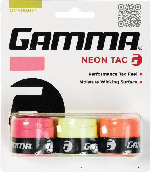 Owijki tenisowe Gamma Neon Tac pink/yellow/orange 3P
