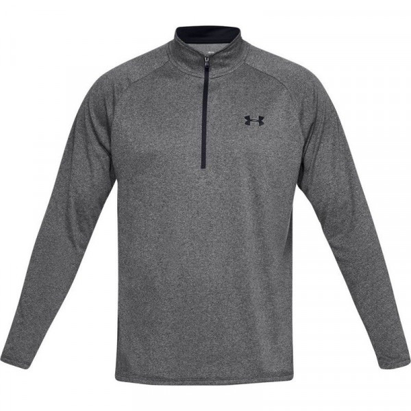Herren Tennis-Langarm-T-Shirt Under Armour UA Tech 2.0 1/2 Zip - carbon heather/black