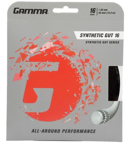 Teniso stygos Gamma Synthetic Gut w/ WearGuard (12,2 m) - black