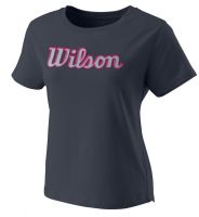 Damen T-Shirt Wilson Script Eco Cotton Tee W - Schwarz
