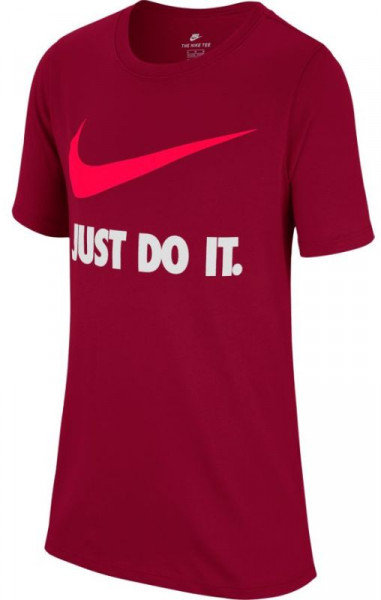  Nike Just Do It Swoosh Tee YTH - red crush