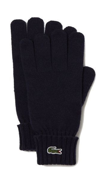 Kesztyű Lacoste Wool Jersey Gloves - navy blue