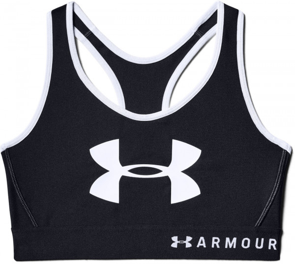 Дамски сутиен Under Armour Women's Armour Mid Keyhole Graphic Sports Bra - black