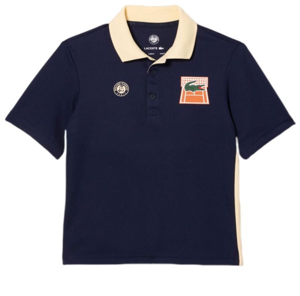 Boys' t-shirt Lacoste Sport Roland Garros Edition Polo Shirt - navy blue/yellow