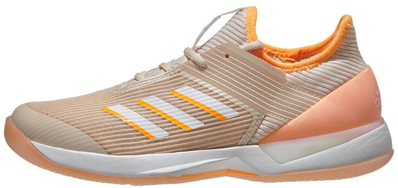 Adidas women's adizero ubersonic 3 2025 tennis shoes linen and flash orange