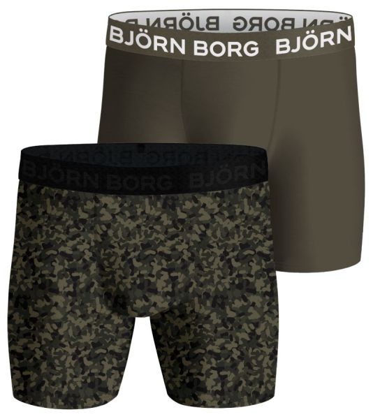 Pánske boxerky Björn Borg Performance Boxer 2P - green/print