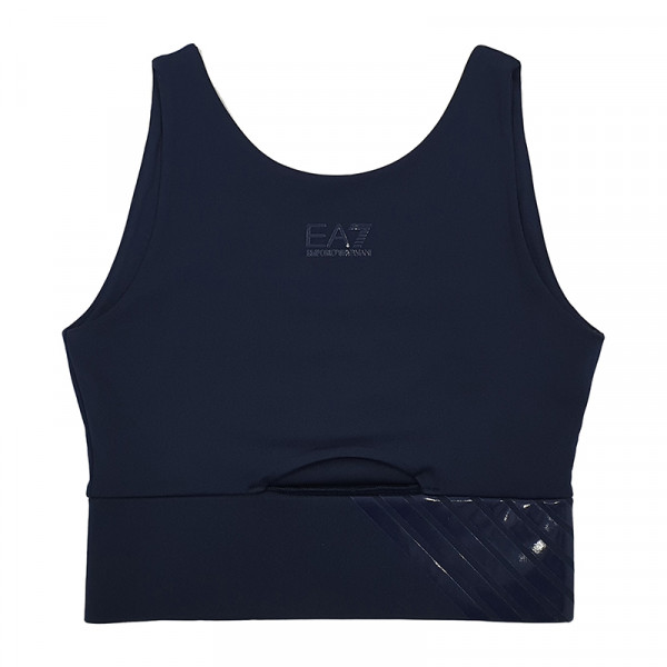Topp EA7 Woman Jersey Sport Bra - navy blue