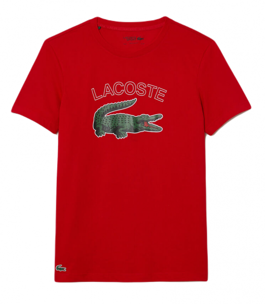 Meeste T-särk Lacoste SPORT Crocodile Print Jersey T-shirt - red