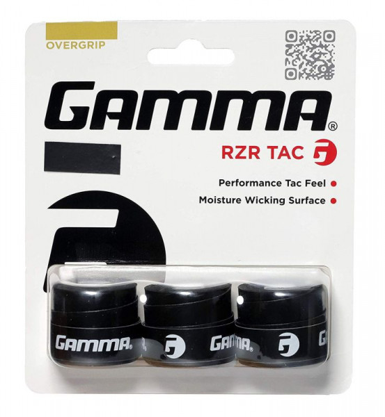 Grips de tennis Gamma RZR Tac black 3P