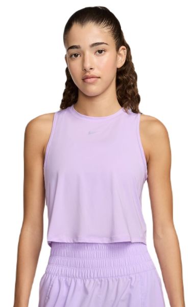 Women's top Nike One Classic Dri-Fit Cropped Tank Top - lilac bloom/black