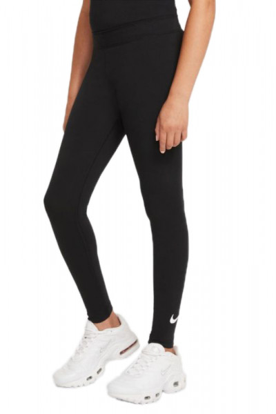 Spodnie dziewczęce Nike Sportswear Favorites Swoosh Legging G - black/white