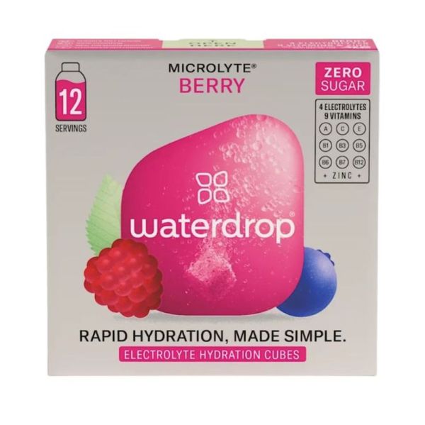 Isotonik Waterdrop Microlyte Electrolyte Hydration Cubes 12P - berry