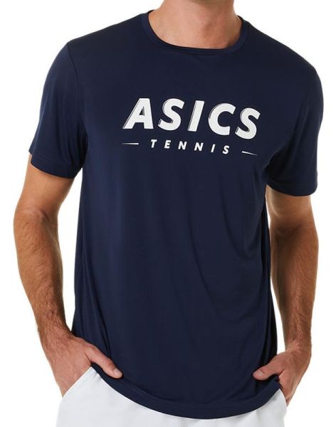 Herren Tennis-T-Shirt Asics Court Tennis Graphic tee - midnight