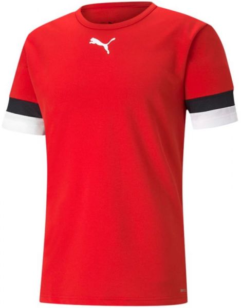Herren Tennis-T-Shirt Puma Team Rise Jersey - red/black/white