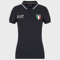 Dámské polo tričko EA7 Woman Jersey Polo Shirt - night blue