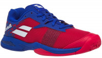 Juniorskie buty tenisowe Babolat Jet All Court Junior - poppy red/estate blue