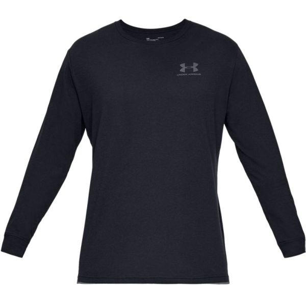 T-shirt da tennis da uomo Under Armour Men's Sportstyle Left Chest Long Sleeve - black