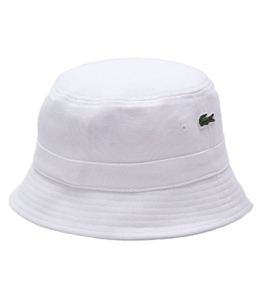 Cap Lacoste Organic Cotton Bucket Hat - white