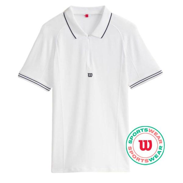 Мъжка тениска с якичка Wilson Series Seamless Polo - bright white